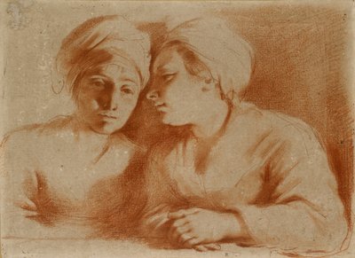 Duas mulheres sentadas, meados do século XVII de Guercino