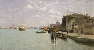 Manhã na Giudecca, Veneza de Guglielmo Ciardi