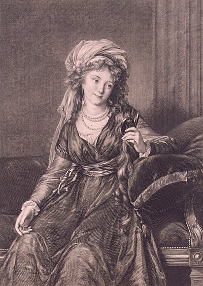 Retrato da Condessa Yekaterina Skavronskaya, née von Engelhardt 1761-1829, 1791 de Guglielmo Morghen