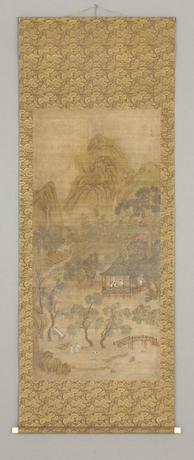 Shanshui (tinta e cor em seda) de Gui Xia