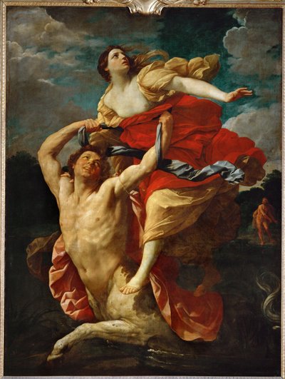 Dejaneira raptada pelo centauro Nessus ... de Guido (follower of) Reni