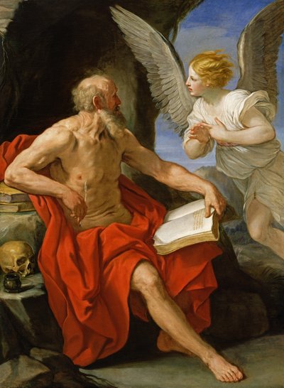 Anjo aparecendo a São Jerônimo, c.1640 de Guido Reni