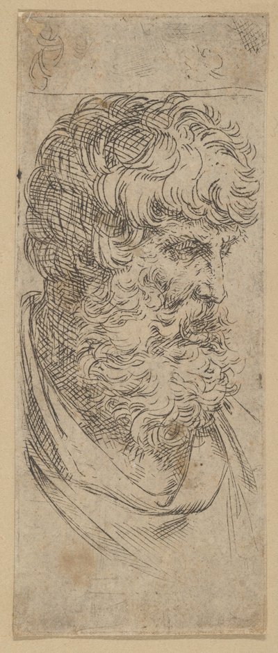 Busto de um homem barbudo, ca. 1600-1640. de Guido Reni