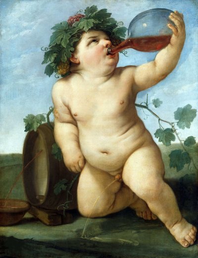 Bebendo Baco Boy, c.1623. de Guido Reni