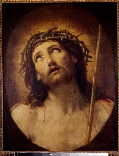 Ecce homo Pintura de Guido Reni dit Le Guide (1575-1642) Sol do século XVII. 0,62x0,48 m de Guido Reni