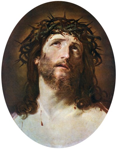Cabeça de Cristo coroada de espinhos, 1622-1623, 1912. de Guido Reni