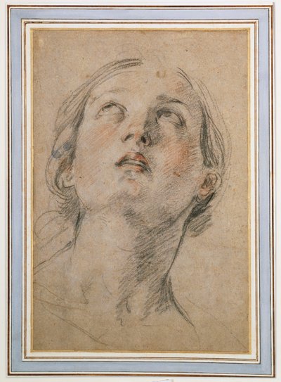 Cabeça de uma mulher olhando para cima de Guido Reni