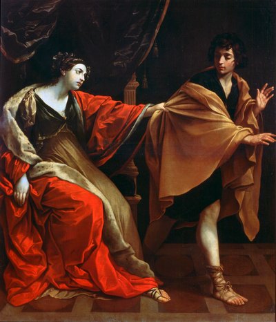 Joseph e esposa de Potifar, c1626 de Guido Reni