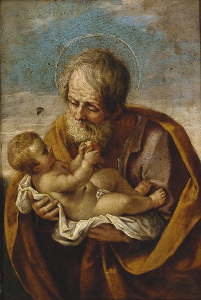 José e o Menino Jesus nos braços de Guido Reni