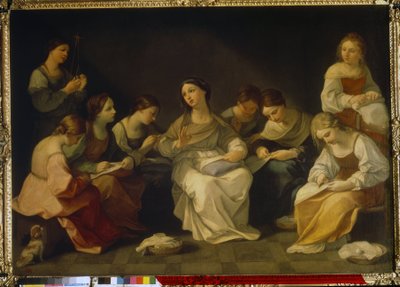 A Educação da Virgem. Pintura por Guido Reni (1575-1642), óleo sobre tela de Guido Reni