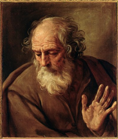 Retrato de São José Pintura de Guido Reni dit The Guide (1575-1642) 1640-1642 Óleo sobre tela Dim 65x53 cm Roma, Galleria Nazionale d