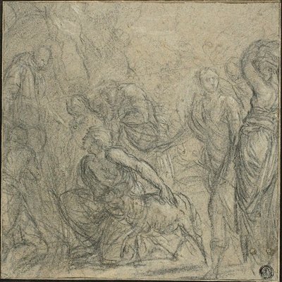 Estudo para São Benedito Recebendo Presentes dos Camponeses de Guido Reni