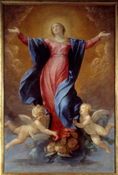 A Assunção da Virgem Pintura por Guido Reni chamou o Guia (1575-1642) 1637 Sol. 2,42x1,6 m Lyon, Musee des Beaux Arts de Guido Reni