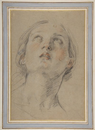 A cabeça de uma mulher olhando para cima (Judite) de Guido Reni