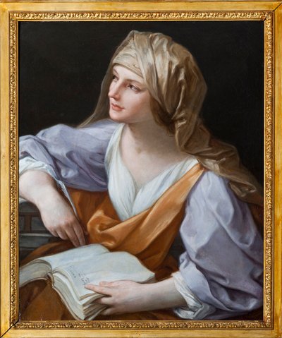 A Pintura Sibyl de Guido Reni chamada de Guia (1575-1642) Apartamentos de Maria Brignole Sale (Brignole-Sale) De Ferrari, Duquesa de Galliera (1811-1888), o mobiliário vem do Hotel Matignon, sua residência parisiense. Palazzo Rosso, Genes de Guido Reni