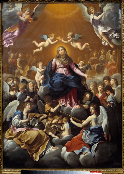 a coroação da Virgem. Pintura de Guido Reni chamada o Guia (1575-1642) de Guido Reni