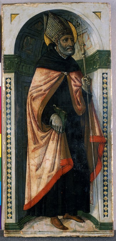 Santo Agostinho, c.1500 (têmpera sobre madeira) de Guidoccio di Giovanno Cozzarelli