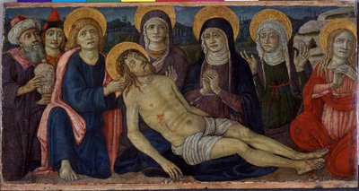 A lamentação de Cristo, c.1500 (tempera na madeira) de Guidoccio di Giovanno Cozzarelli