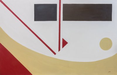 Composição Suprematista de Urbino , 2017 (óleo sobre tela) de Guilherme Pontes
