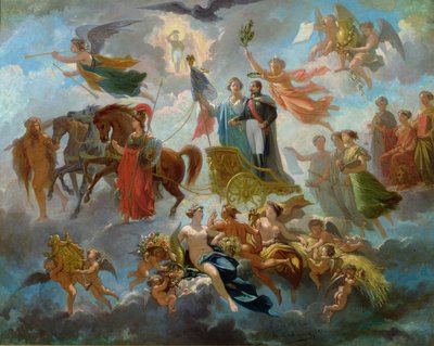 Apoteose de Napoleão III (1808-1873) 1854 de Guillaume Alphonse Harang Cabasson