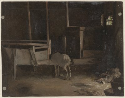Cabra num estábulo de Guillaume Anne van der Brugghen