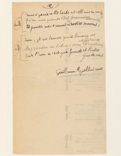 "Vida anedótica." Hino da Liga das Nações ". Tabaco.", 15 de agosto de 1918 de Guillaume Apollinaire