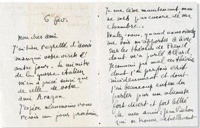 Carta a Andre Breton, 1918 de Guillaume Apollinaire