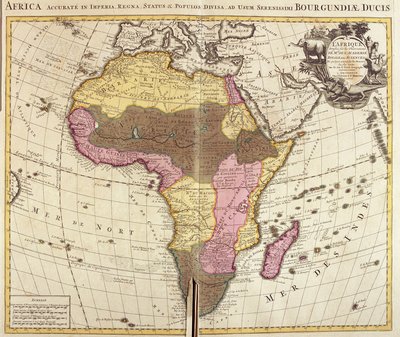 Mapa de África (gravura de Guillaume Delisle