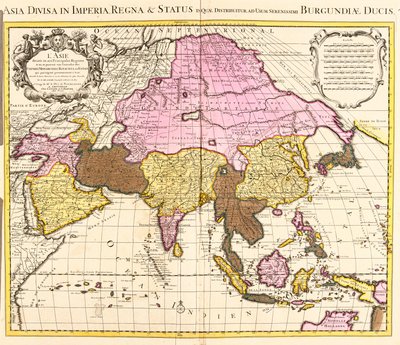 Mapa da Ásia (gravura de Guillaume Delisle