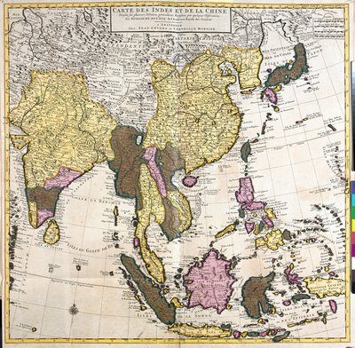 Mapa da Ásia (gravura de Guillaume Delisle