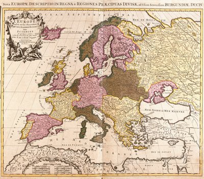 Mapa da Europa (gravura de Guillaume Delisle
