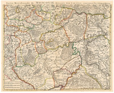 Mapa de Muscovy par Delisle (De L