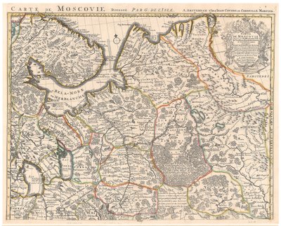 Mapa de Muscovy par Delisle (De L