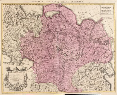 Mapa da Tartaria (Ásia Central, Sibéria, Turquestão, Mongólia e Manchúria) (gravura de Guillaume Delisle