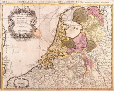 Mapa das Províncias Unidas da Holanda (gravura de Guillaume Delisle