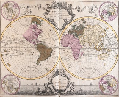 Planisphere World (gravura de Guillaume Delisle