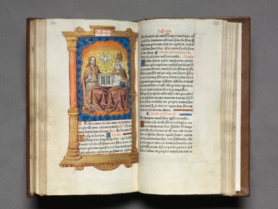 Livro das Horas Impresso Uso de Roma: fol. 95r, A Trindade, 1510. de Guillaume Le Rouge