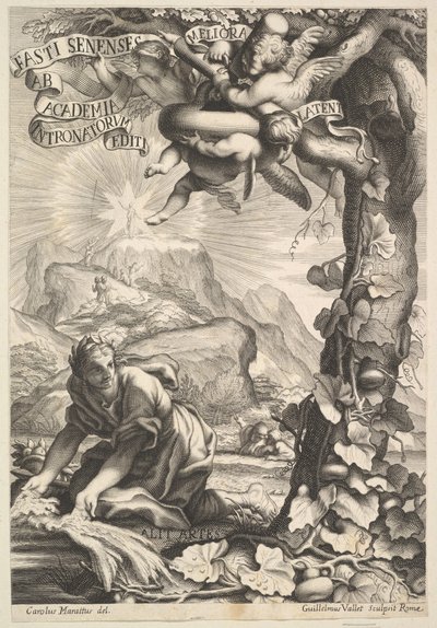 Frontispício de Fasti Senenses, 1645-1704 de Guillaume Vallet