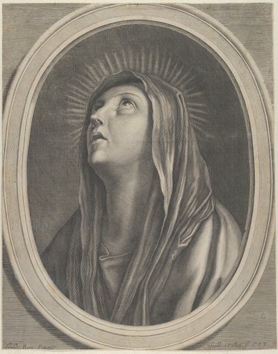 A Virgem olhando para cima..., ca. 1650-1704. de Guillaume Vallet
