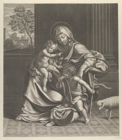 A Virgem sentada com o Menino Jesus no colo..., ca. 1650-1704. de Guillaume Vallet
