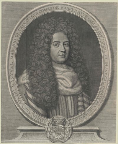 Adrien-Alexandre marquês Comte de Manevilette Crevecoeur (gravura) de Guillelmus Vallet