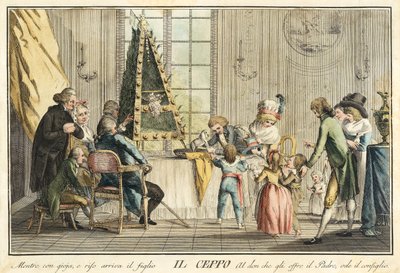 Il Ceppo "de jogos, entretenimento e festivais anuais que ocorrem na Toscana e especialmente em Florença, pub. 1790 de Guiseppe Piatolli