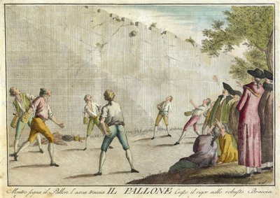 Il Pallone de Giuochi, Trattenimenti e Feste Annue comemorando na Toscana e especialmente em Florença, pub. 1790 (gravura colorida à mão) de Guiseppe Piattoli