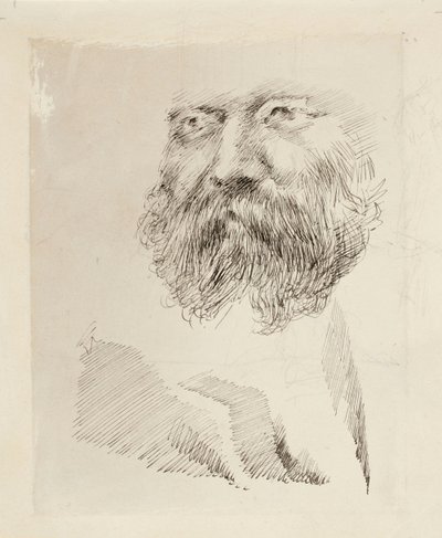 Diretor C.A. Zitting, Estudo de retrato, Rosto de Gunnar Berndtson