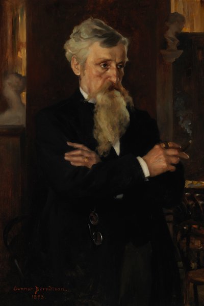 Retrato de August Schauman, jornalista de Gunnar Berndtson