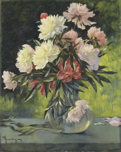 Peônias, 1898 de Gunnar Gunnarson Wennerberg