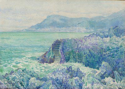 Pedras em uma praia na Cote d&39;Azur de Gunnar Widforss