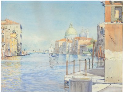 O Grande Canal, Veneza, com a Santa Maria della Salute de Gunnar Widforss