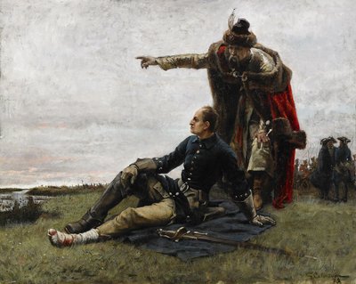 Carlos XII da Suécia e Ivan Mazepa após a Batalha de Poltava, 1879 de Gustaf Cederström