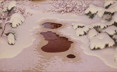 Primavera no inverno. de Gustaf Fjaestad